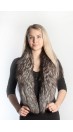 Silver fox fur scarf 